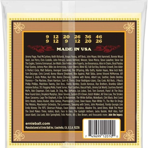 2-Pack Ernie Ball Earthwood 12-String Light 80/20 Bronze Acoustic Guitar Strings - Picture 3 of 3